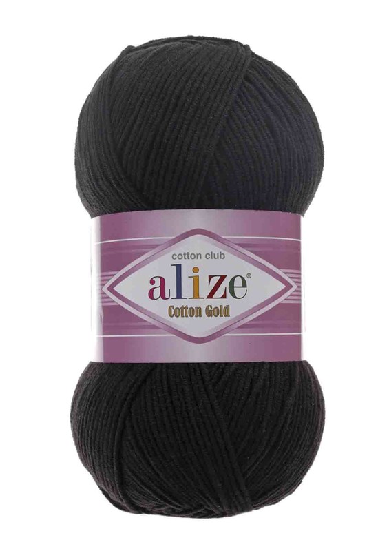 Alize - Alize Cotton Gold El Örgü İpi Siyah 060
