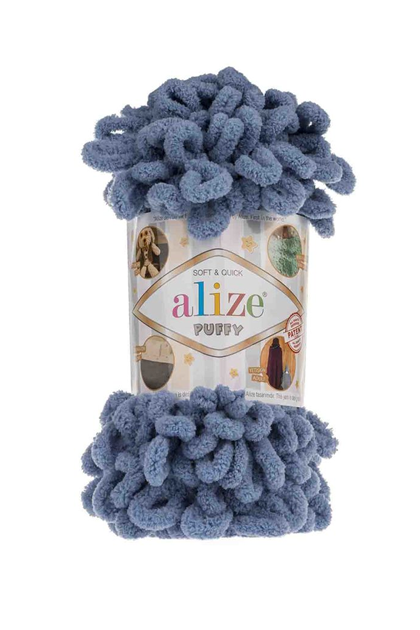 Alize - Alize Puffy El Örgü İpi Mavi 374