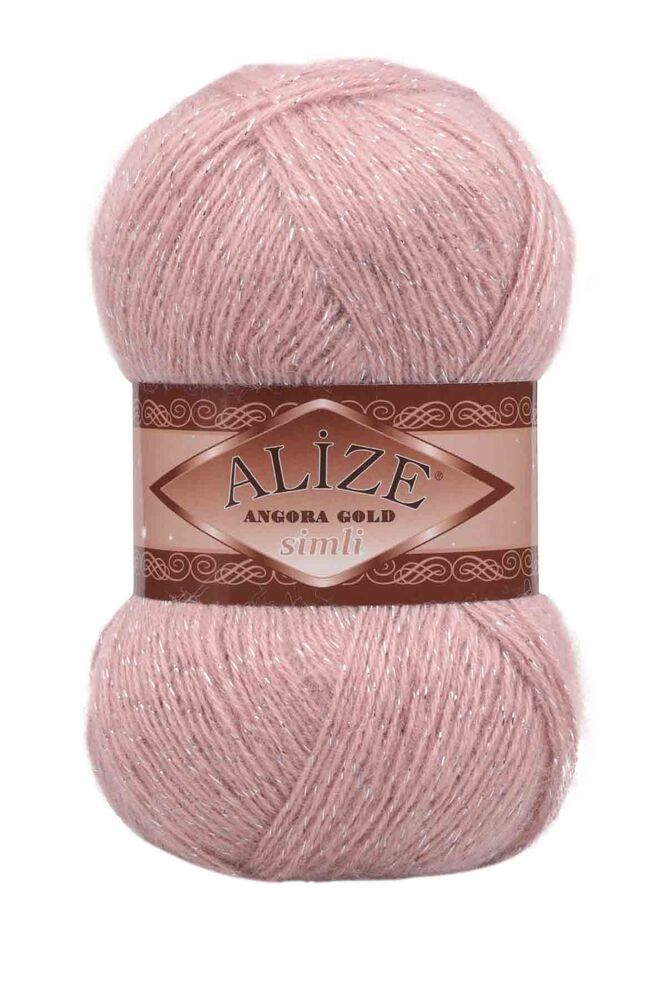 Alize Angora Gold Glittery Yarn | Light Rose 452