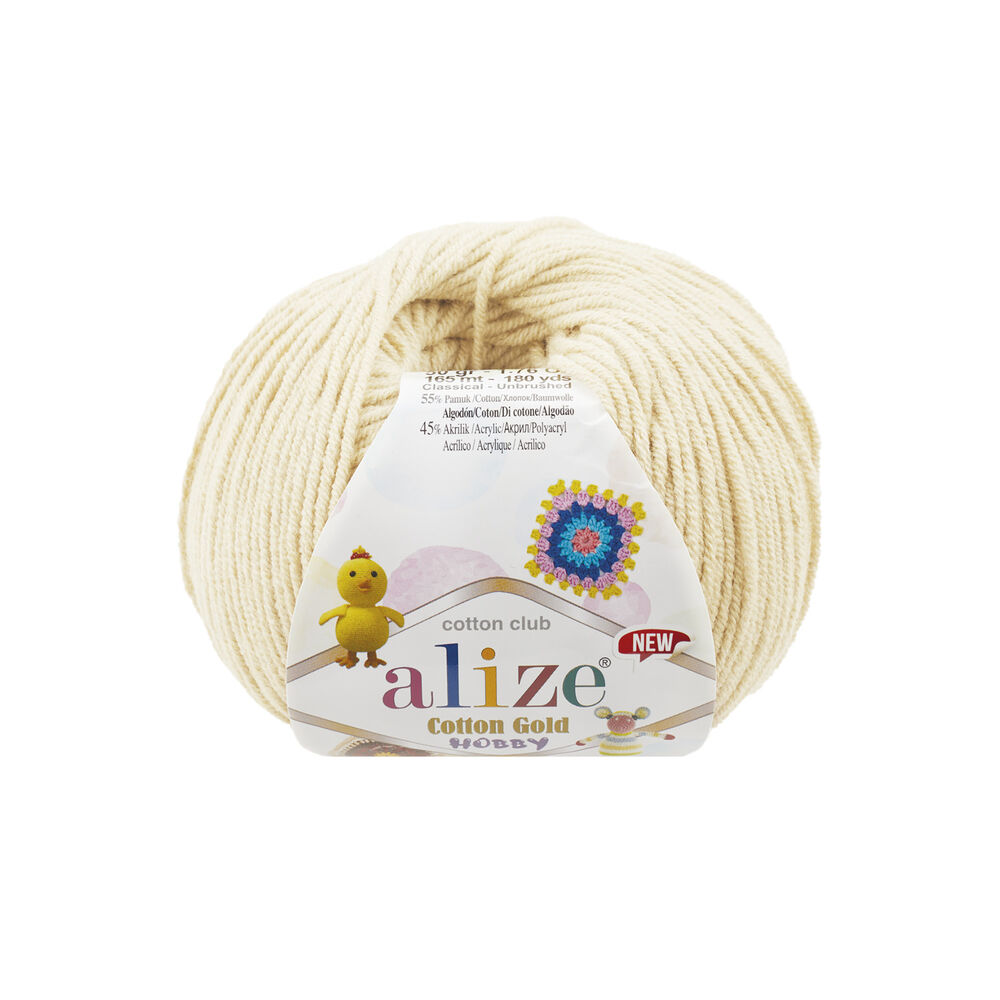 Alize Cotton Gold Hobby Yarn | New Cream 001