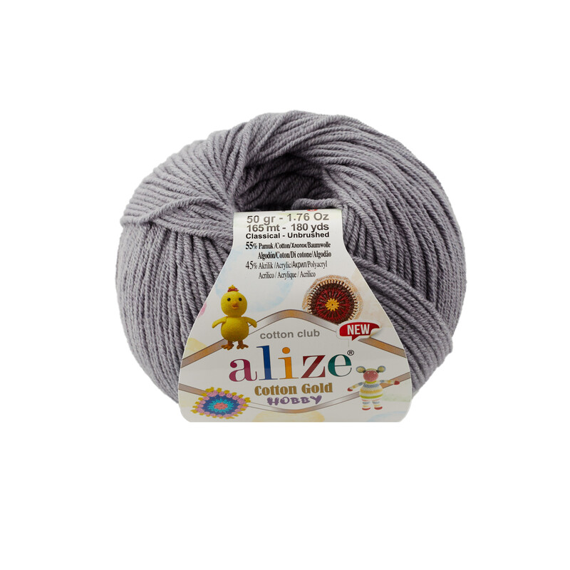 Alize - Alize Cotton Gold Hobby Yarn | New Coal Gray 087