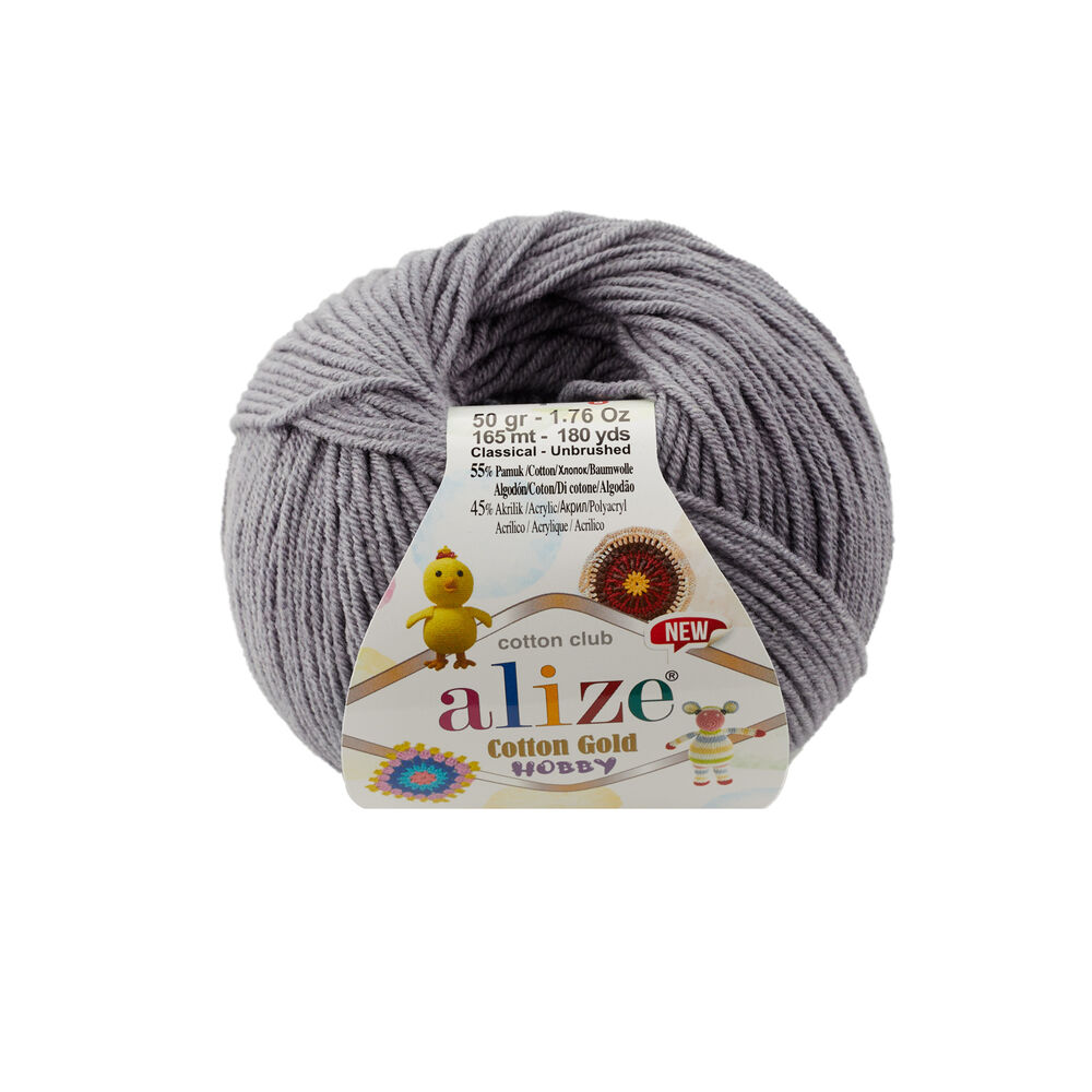 Alize Cotton Gold Hobby Yarn | New Coal Gray 087