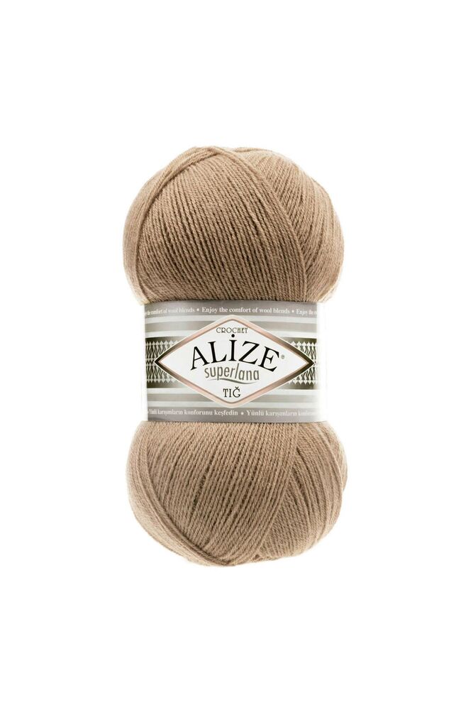 Alize Superlana Crochet Yarn | Dark Beige 466