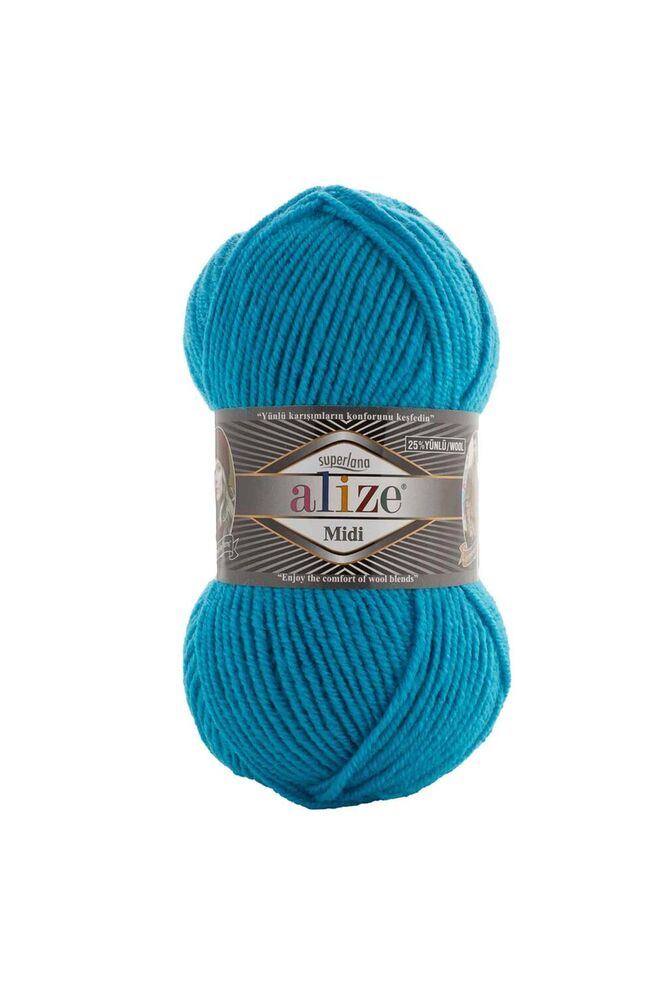 Alize Superlana Midi Yarn | Turquoise 484