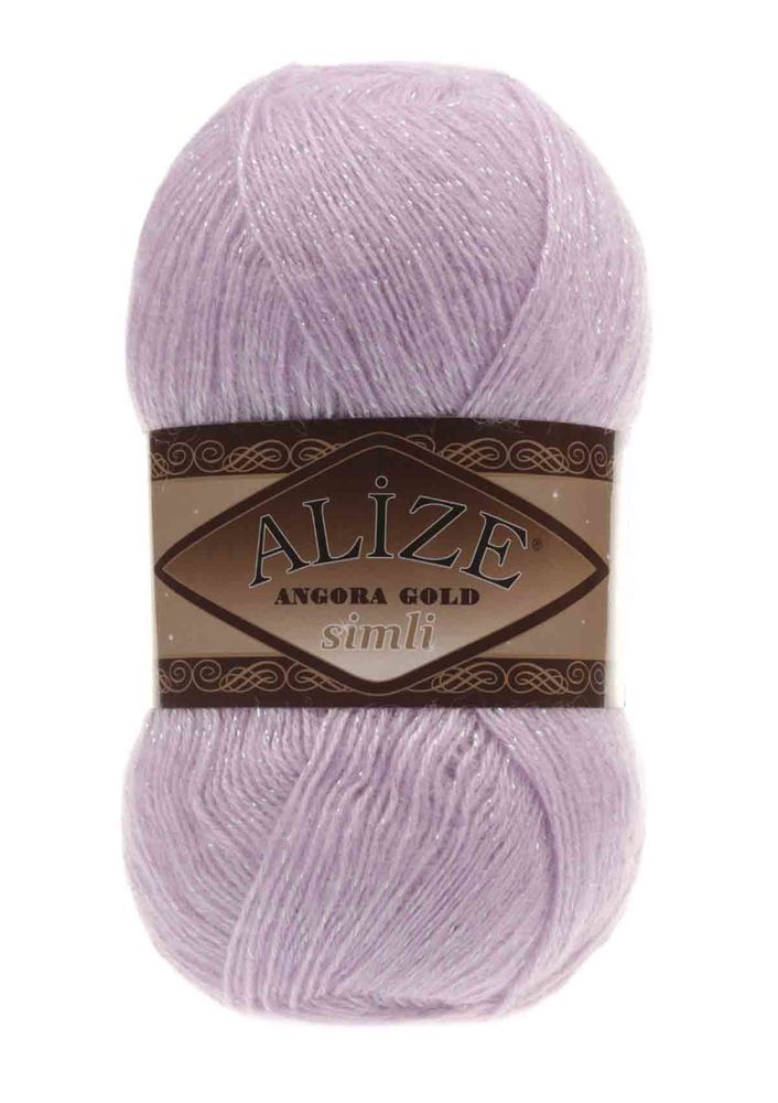 Alize Angora Gold Glittery Knitting Yarn Lilac 027
