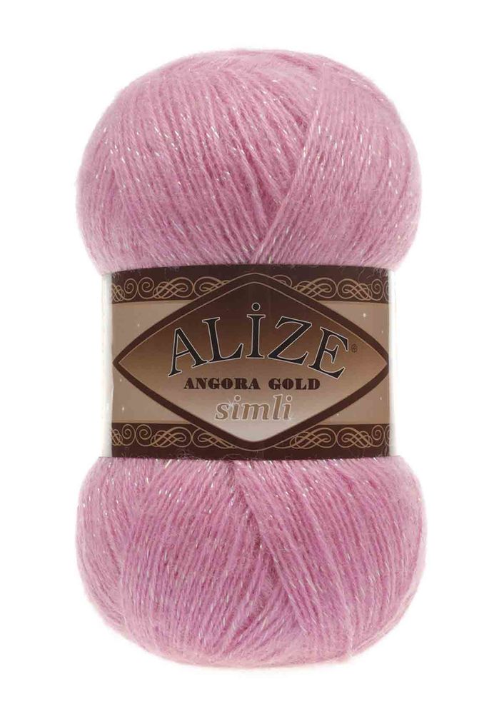 Alize Angora Gold Silvery Knitting Yarn Pink 039