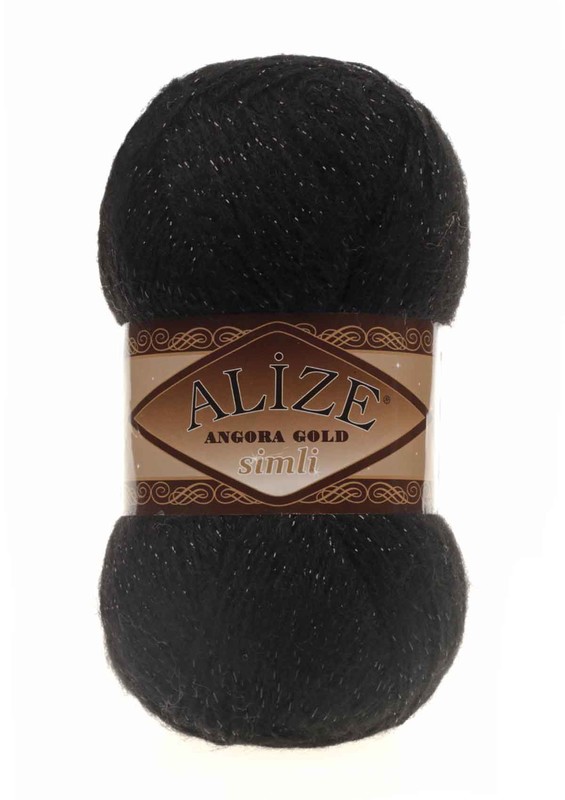Alize - Alize Angora Gold Silvery Knitting Yarn Black 060