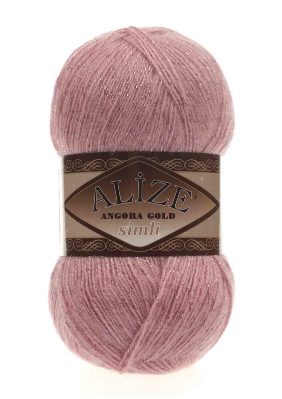 Alize - Alize Angora Gold Glittery Knitting Yarn Dark Powder 144