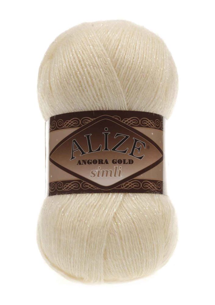 Alize Angora Gold Glittery Knitting Yarn Honey 160