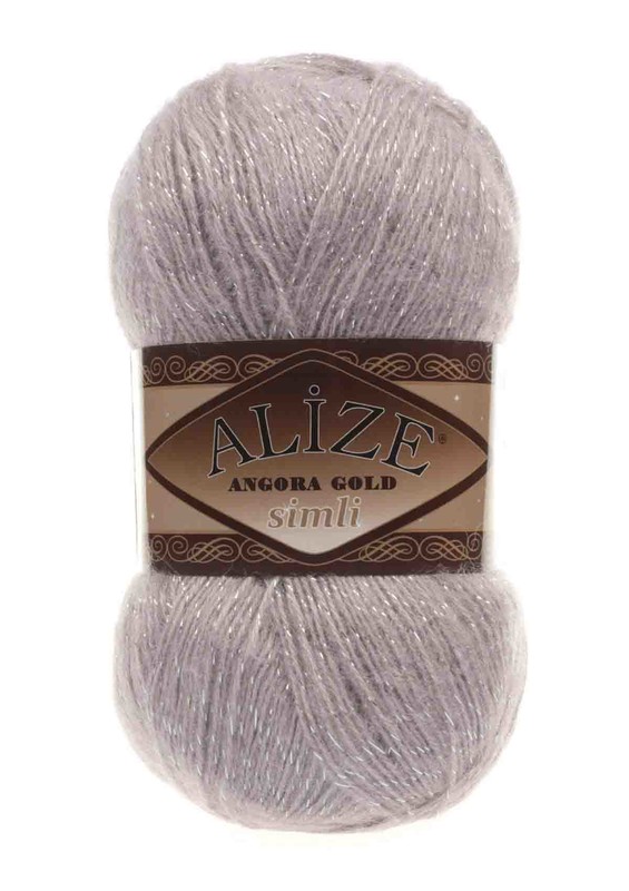 Alize - Alize Angora Gold Glittery Knitting Yarn Rose Gray 163
