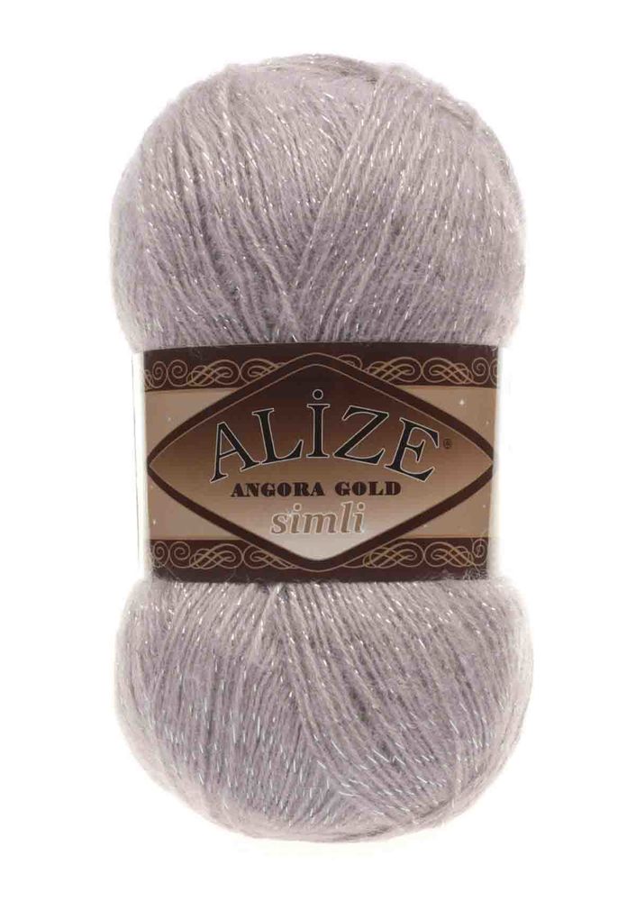 Alize Angora Gold Glittery Knitting Yarn Rose Gray 163