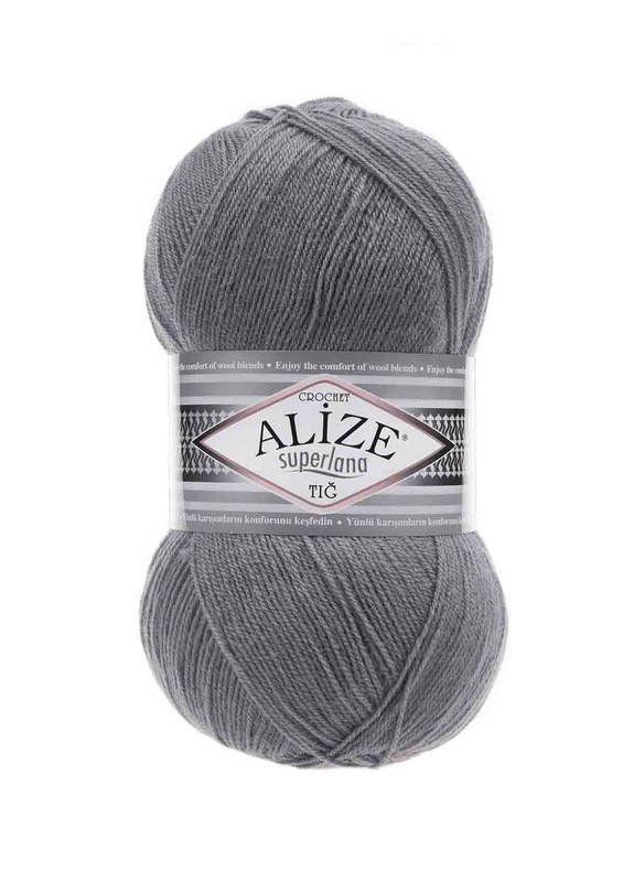 Alize - Alize Superlana Tığ Yarn /Charcoal Gray 087