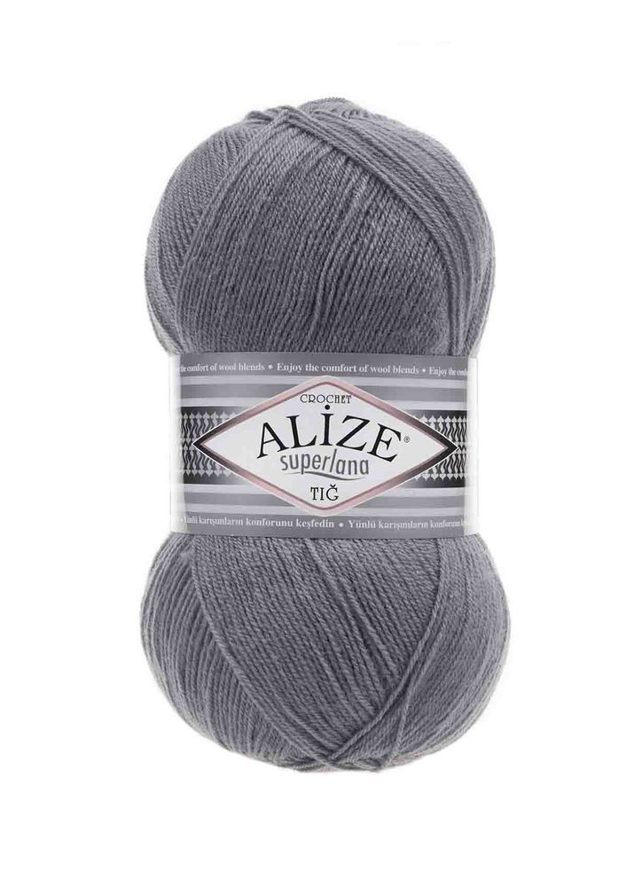 Alize Superlana Tığ Yarn /Charcoal Gray 087