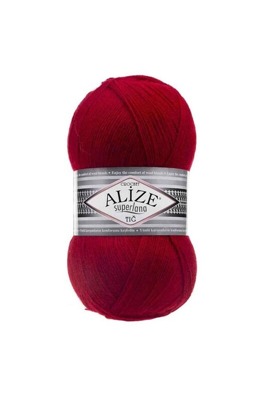 Alize - Alize Superlana Tığ Yarn /Red 056