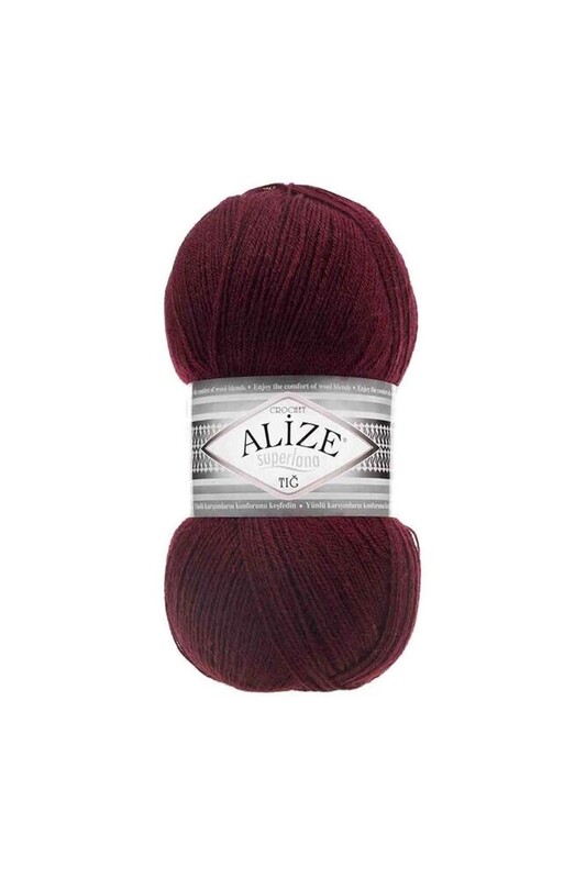 Alize - Alize Superlana Tığ Yarn/Burgundy 057