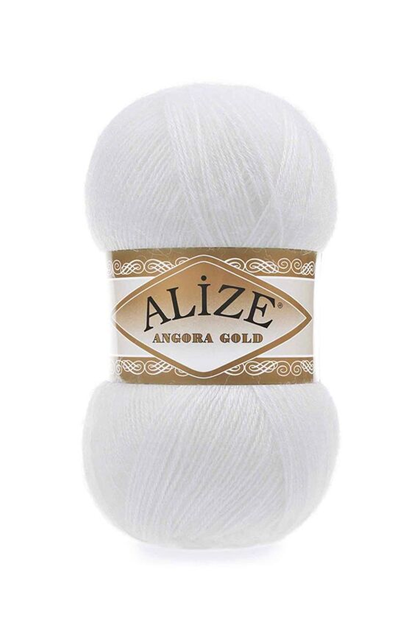 Alize Angora Gold Yarn|White 055