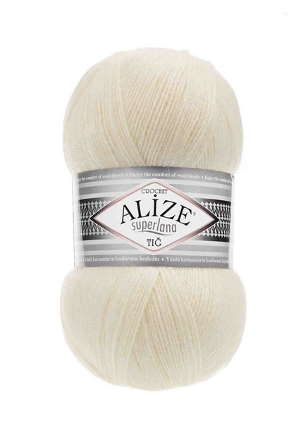 Alize Superlana Tığ Yarn/Cream 001
