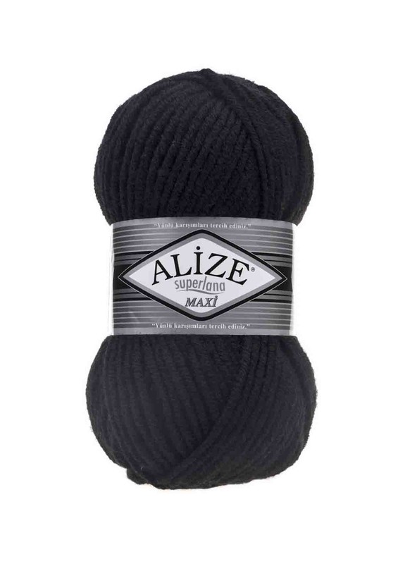 Alize - Alize Superlana Maxi Yarn/Black 060