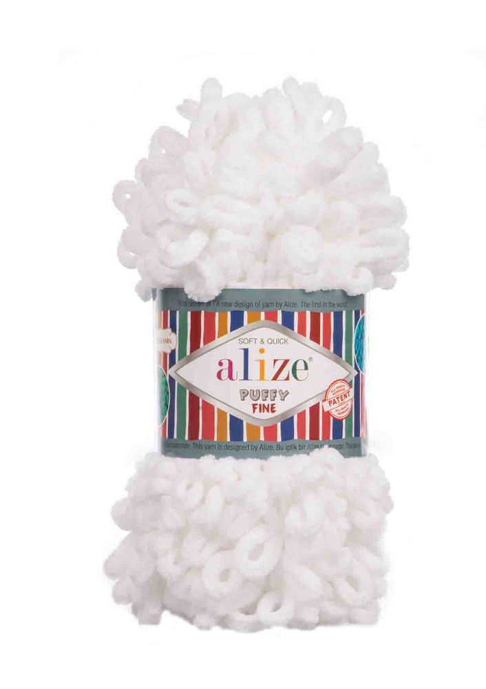 Alize Puffy Fine Yarn/white 055