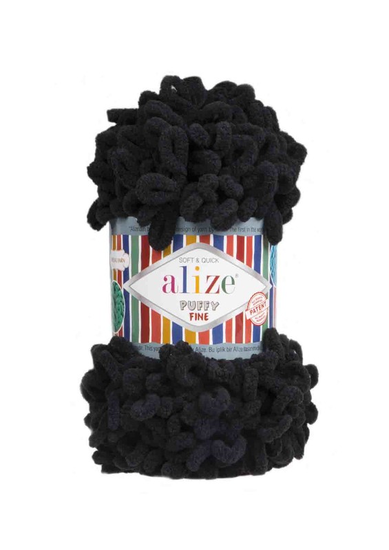 Alize - Alize Puffy Fine Yarn/black 060