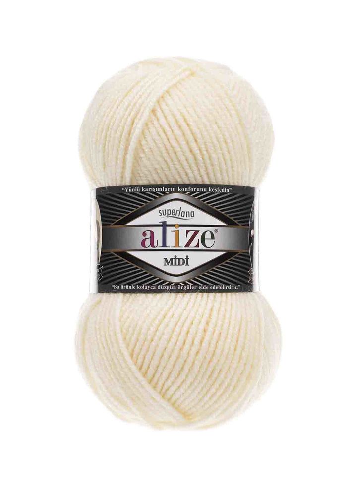 Alize Superlana Midi Yarn/ Light Cream 001