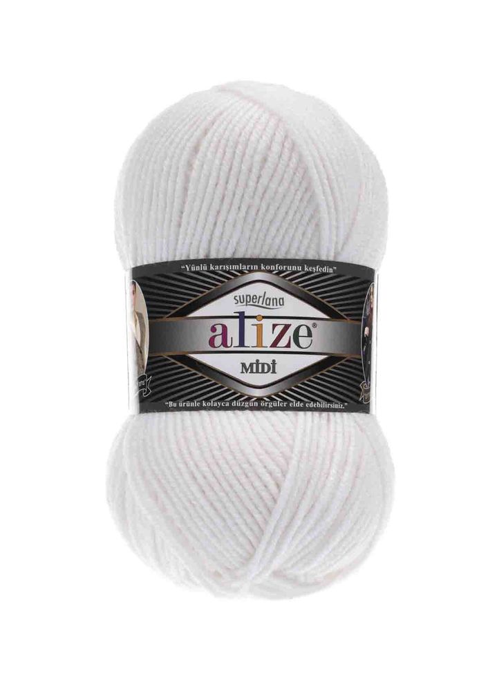 Alize Superlana Midi Yarn/White 055