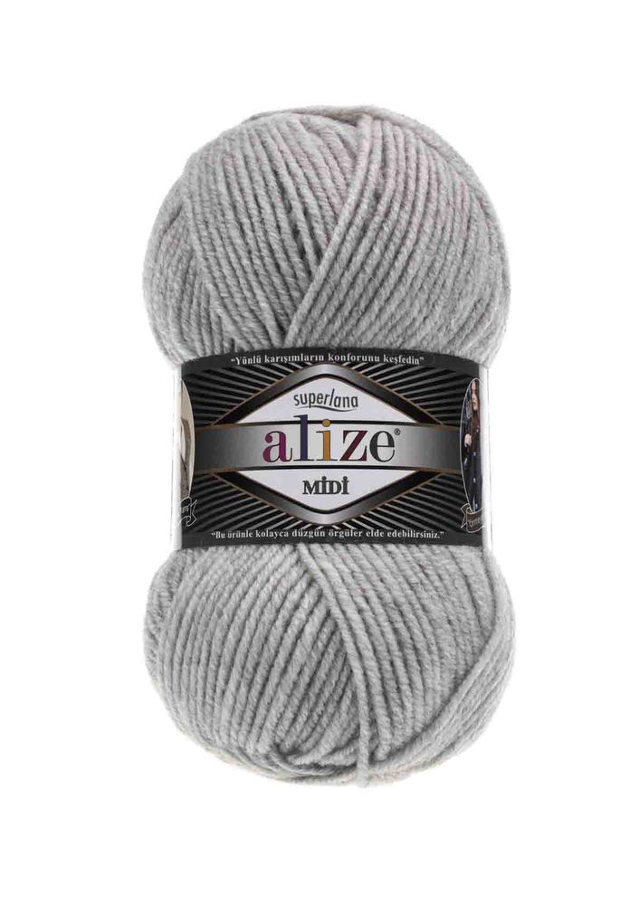 Alize Superlana Midi Yarn/Light Gray Melange 208