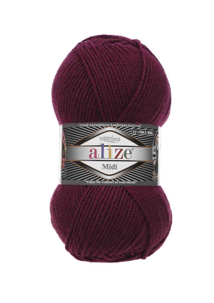 Alize Superlana Midi El Örgü İpi Mürdüm 495