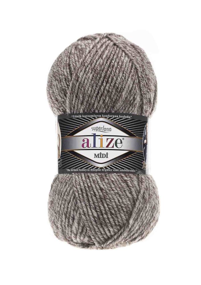 Alize Superlana Midi Yarn | Milky Brown 803