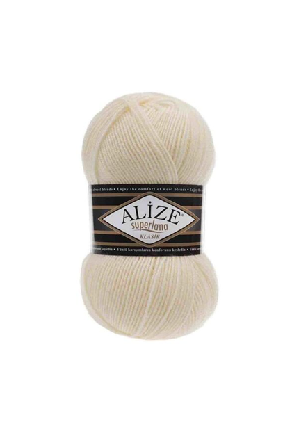 Alize - Alize Superlana Klasik Yarn/Cream 001