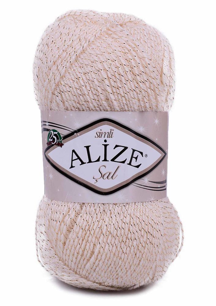 Alize Scarf Glitter Yarn | Cream 0104