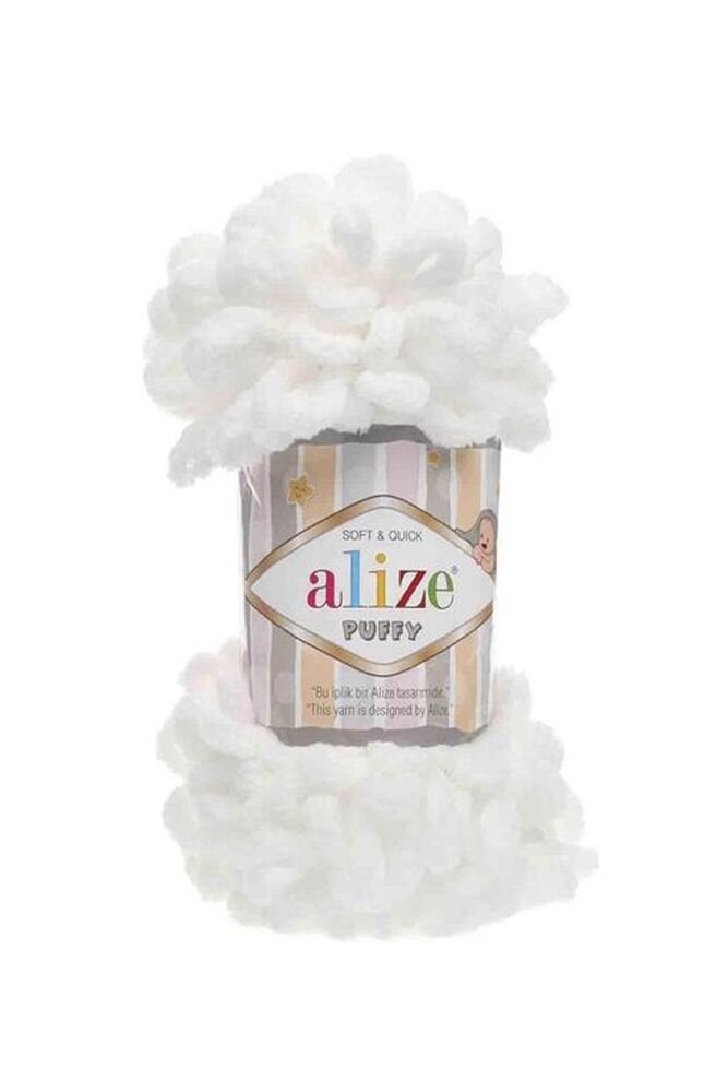 Alize Puffy Yarn | White 055