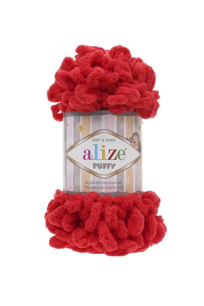 Alize Puffy Yarn/red 056