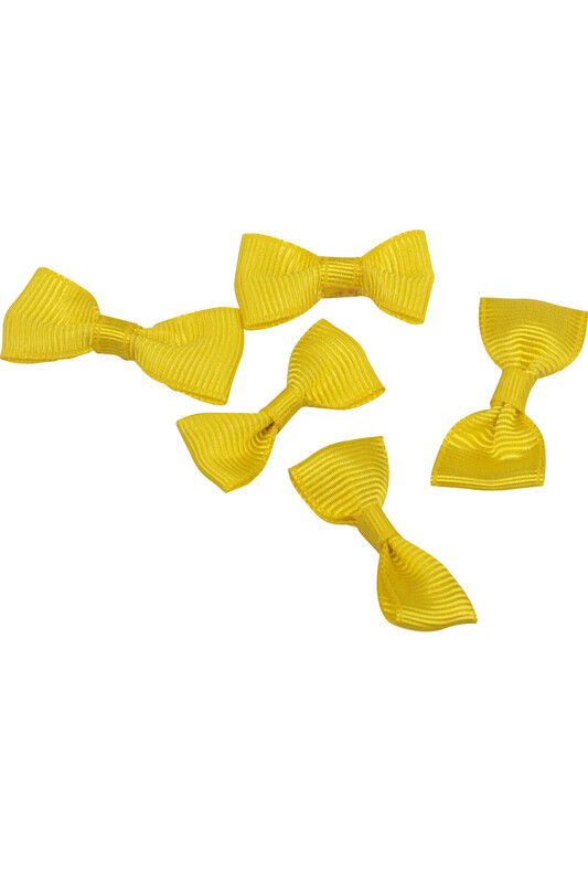 SİMİSSO - Amigurumi Kumaş Fiyonk 5 Adet Limon Sarısı