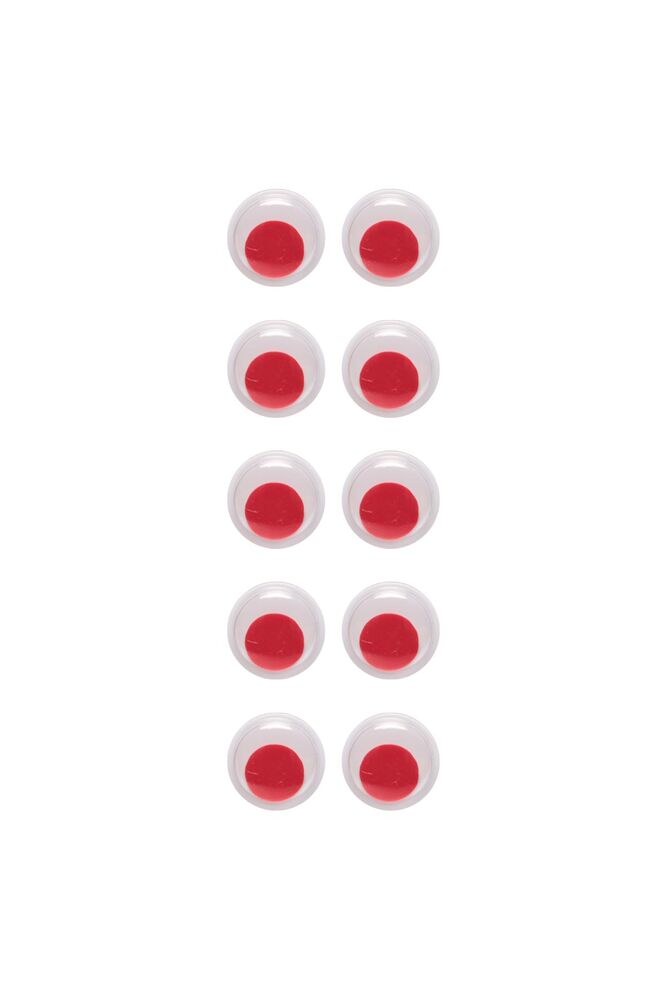 Amigurumi Oynar Göz 5 Çift 1,5 Cm Kırmızı