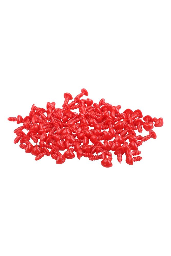 Amigurumi Safety Nose 8 mm 100 pcs /Red
