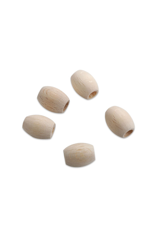 SİMİSSO - Barrel Wood Beads 15 mm 5 Pcs