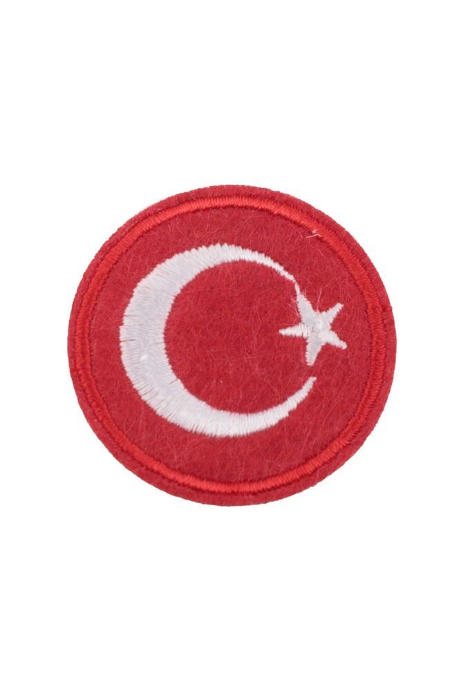 Round Flag Crest | Red