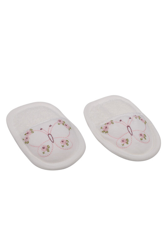 Butterfly Embroidered Set of 4 Baby Bathrobes | Pink - Thumbnail
