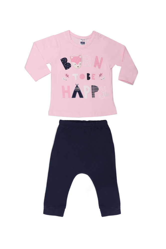 Hoppala Baby Printed Baby Girl Set | Baby Pink