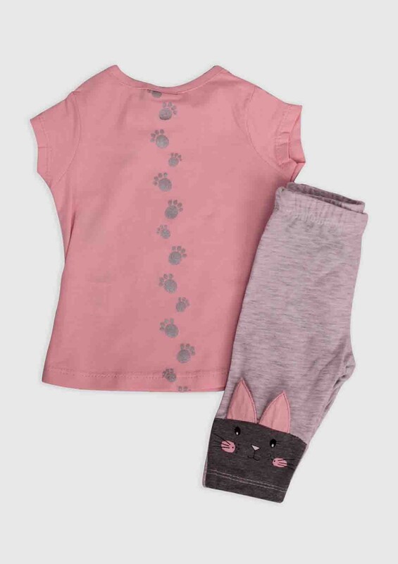 Luminoso Rabbit Printed Baby Set | Baby Pink - Thumbnail