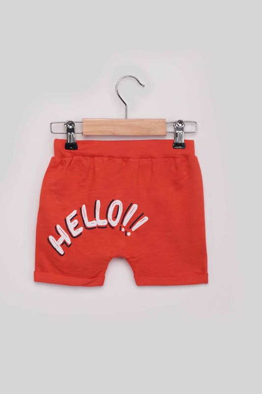 Smile Boy Short Set | Orange - Thumbnail