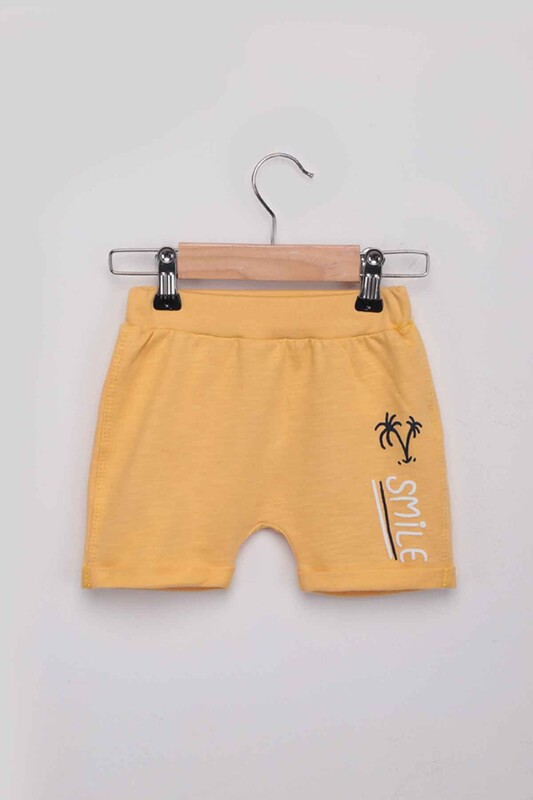 Smile Boy Short Set | Yellow - Thumbnail