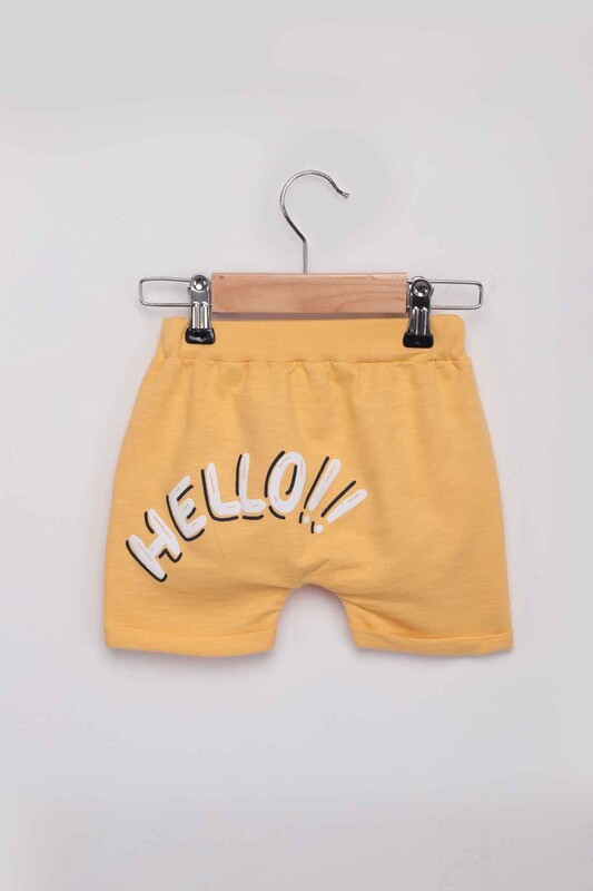 Smile Boy Short Set | Yellow - Thumbnail