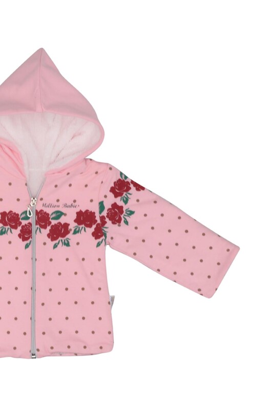 Rose Patterned Baby Set 2208 | Pink - Thumbnail