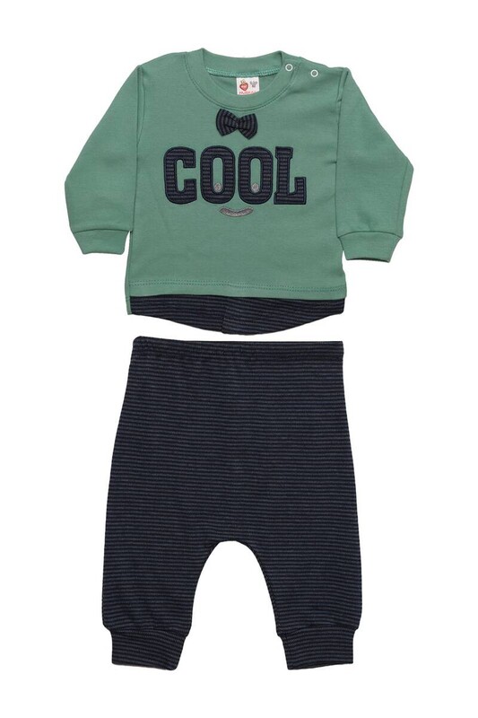 Nurhas Baby - Cool Yazılı Bebek Takım 4010 | Yeşil