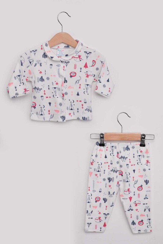 SİMİSSO - Cactus Patterned Baby Pajamas Set | Fuchsia
