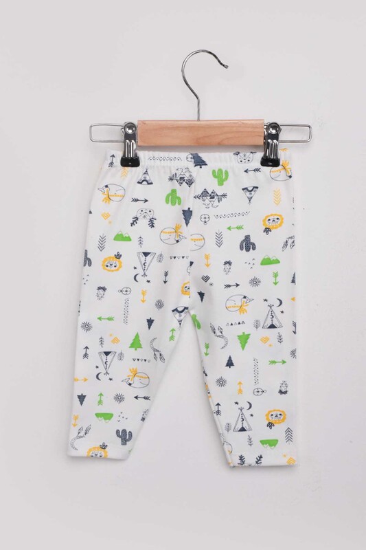 Cactus Patterned Baby Pajamas Set | Yellow - Thumbnail