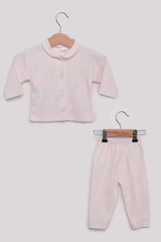 SİMİSSO - Polka Dot Patterned Baby Pajamas Set | Fuchsia