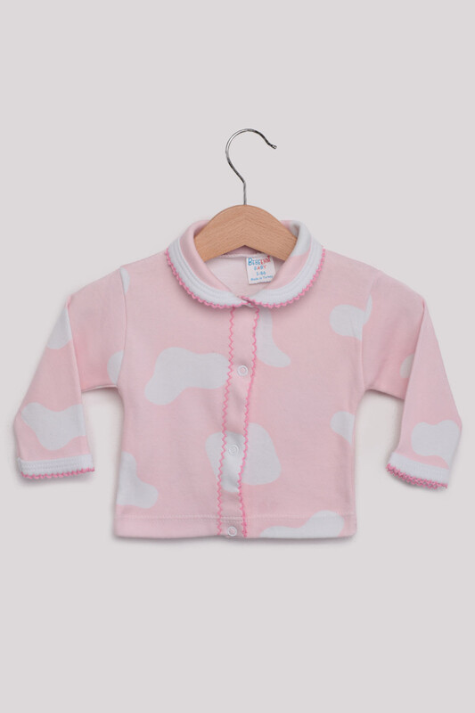 Patterned Baby Pajamas Set | Pink - Thumbnail